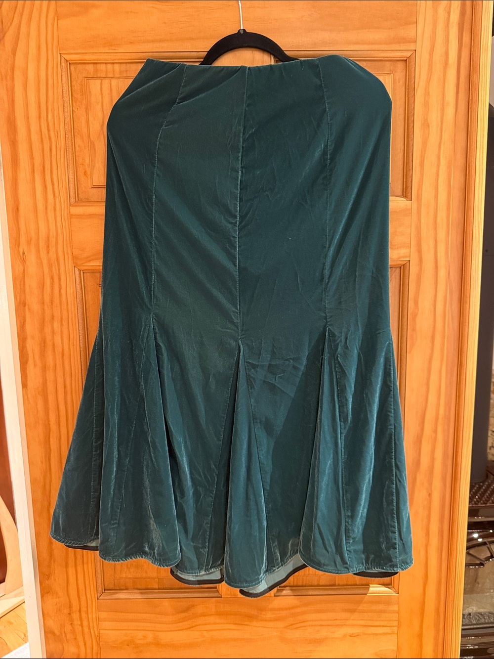 summersalt Green Velvet Circle Skirt
